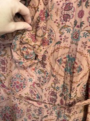 Lucky Brand XL Boho Peasant Dress Copper Floral Button Front Belted Flowy EUC