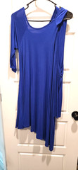 Pretty One Side Cold Shoulder, Long Side Hang, Casual Blue Dress XL – NWTs