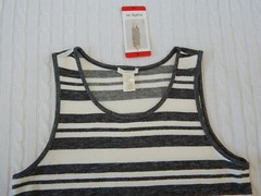 MATTY M ― M Medium ― Off-White/Gray Striped Sleeveless Knit Dress NWT #Z187 NEW