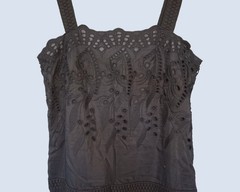 [NWT] Ann Taylor Women&rsquo;s Petite Eyelet Cotton and Silk Black Dress Size 0P