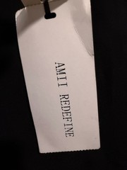 NWT Amii Redefine Black Asymmetrical Chiffon Shift Dress Size S