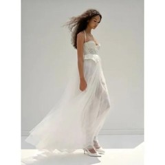 For Love & Lemons x Revolve Lily Bridal Gown Lace Corset Tulle Size M NWT
