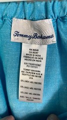 NEW Tommy Bahama Blue Linen Blend Off Shoulder Dress with Pockets Size XS
