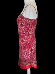 Vintage Y2k Bias Cut Beaded Straps Womens Dress Border Hem Phoebe M