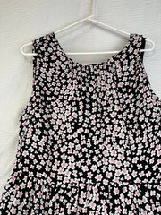 New J.Crew Women’s LT Pink Tiered Midi Dress. Poppy Garden Print (AP138) Vaca