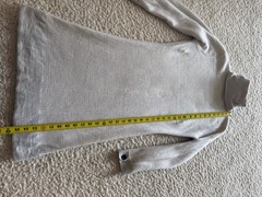Peter Millar Plaid 100% Merino Wool Turtleneck Sweater Dress Gray& white US S