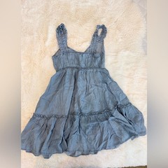 Blu Pepper Ruffled Chambray Dress