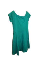 JUNIOR WOMENS TURQUOISE GREEN CAP SLEEVE SHORT DRESS by FOREVER 21 SIZE MEDIUM