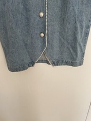 Vtg 1990 Women’s Denim Dress With Accented Pearls By Buyer Too! Size 5
