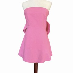 Altar’d State Strapless A-line Bow Mini Dress M• Barbie Pink Elle Coquette Girly
