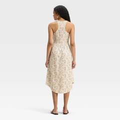 Universal Thread Dress Womens Small White Floral Drop Waist Midi A-Line