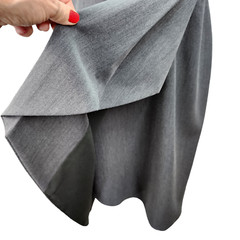 NWT Worthington Dress 10P Petite Gray Sleeveless Knee-Length Faux Wrap Career Ch