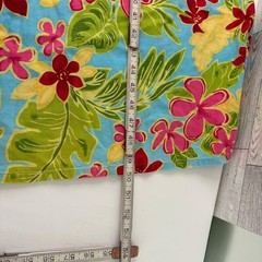 Carolina Colours Plus Maxi Dress Womens 24W Blue Tropical Floral Linen Rayon