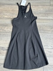 NWT Nike Jordan Tight Fit Knit Mini Dress Logo Basketball Black Sz XS