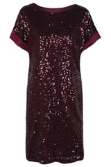 PrettyGuide Womens Sequined Cocktail Dress Burgundy Sz Medium New NWT