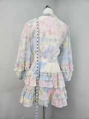 Cake For Dinner Meadow Dress Small Pastel Tie Dye Ruffles