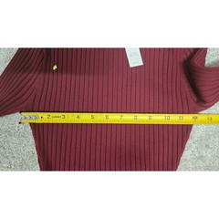 J.Crew Ribbed Knit Ruffle Sweater Midi Dress Burgundy Red Women&rsquo;s XXS NWT READ