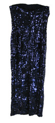 NEW, Helsi Leslie Pattern Sequin Strapless Gown in Navy Sz XL #LD348