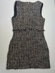 City Studio Tweed Mini Dress Women’s 1/2 Black Multicolor Sleeveless Boucle