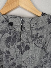 Talbots Dress Womens 4 Gray Wool Blend Sleeveless Floral Sheath Career Work