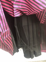JS COLLECTIONS Striped Mono strap One Shoulder Tulle Gown Black Pink Uk 14