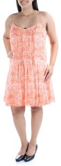 SANCTUARY Womens Orange Spaghetti Strap Above The Knee Fit + Flare Dress L