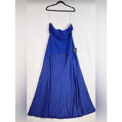 Lulus Compelling Style Royal Blue Strapless A-Line Maxi Dress Size XL NWT