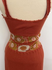 Anthropologie Lia Molly Dress Women&rsquo;s S Retro Crochet Knit Sundress Deep V Boho