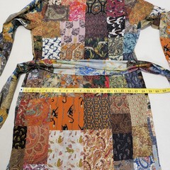 Unbreak.it Patchwork Silk Button Up Shirt Dress Small Tied Wild Animal Print