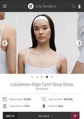 NWT Lululemon Align Cami Strap Dress Starch Blue STRH Size 4