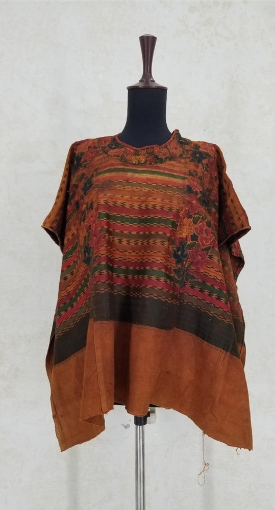 Vintage Traditional Guatemalan Hand Woven Huipil 82x66cms