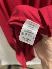 Max Studio Red Embroidered Dress Tunic XS Ruffle Short Sleeve Casual Summer