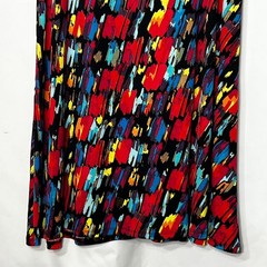 New Directions Womens L Multicolor Abstract Brushstroke Sleeveless Shift Dress