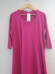 NEW PRETTY POPPY PINK A LINE JERSEY DRESS PLUS SIZE 20 MIDI