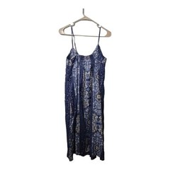 Lucky Brand Lined Midi Relaxed Fit Flow Boho Beach Resortwear Dress Sz M