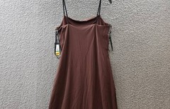 Kenneth Cole Athletic Stretch Maxi Slip Dress Women&rsquo;s L Deep Chestnut Pullover
