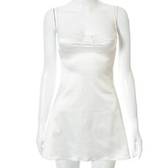 A: Summer Solid Color Backless Suspender Lace Casual Short 5pcs