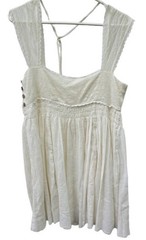Free People Heartland Mini Dress Ivory Large MSRP$148.00 NWT