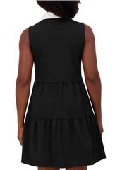Nautica Jeans Women&rsquo;s Tiered Collar Sleeveless Mini Dress, Black, Size M
