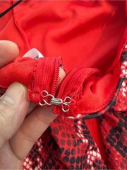 Superdown Red Snake Print Halter Mini Dress XS Lace Up Backless Snakeskin Party