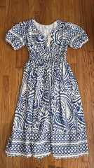 Cottagecore Puff Sleeve Midi Indie Fairy Flowy Summer Festival Dress – Large