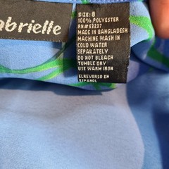 Mlle Gabrielle Womens Flowy Boho Dress Sz 8 Blue Tie Back Resort Vacation Beach