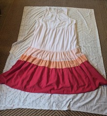 Ava and Viv. Color Block Multi Tiered Sundress.