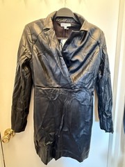 NWT Express x Negin Mirsalehi faux leather dress size 4 In Black