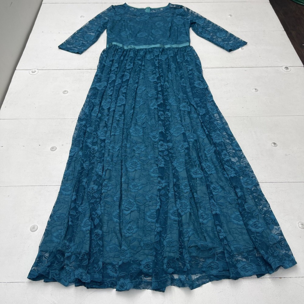 Wedtrend Blue Lace A Line Dress Women’s Size Large New