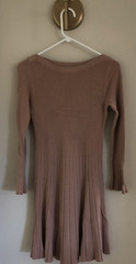 Simplee Women&rsquo;s Knit Long Sleeve Boat Neck Sweater Dress Small S 4-6 Dusty Pink