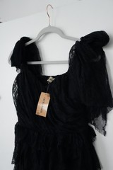 Lace & Beads Ophelia Black Sleeveless Tulle Maxi Dress Size UK 12 BNWT RRP £115