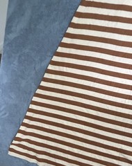 Maxi Dress Active Basic Brown Stripe Sweater Dress Size L (1080)