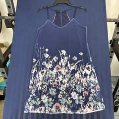 Floral Print Mini Dress in Blue Custom Size