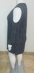 APT 9 Long Sleeve Cold Shoulder Black/White Print Pullover Shift Dress Size XL